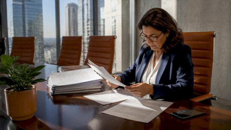 HR manager reviewing Israeli employment law documents