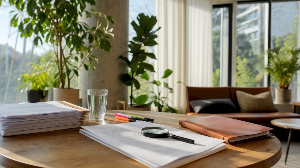 Lawyer reviewing Israeli real estate contracts