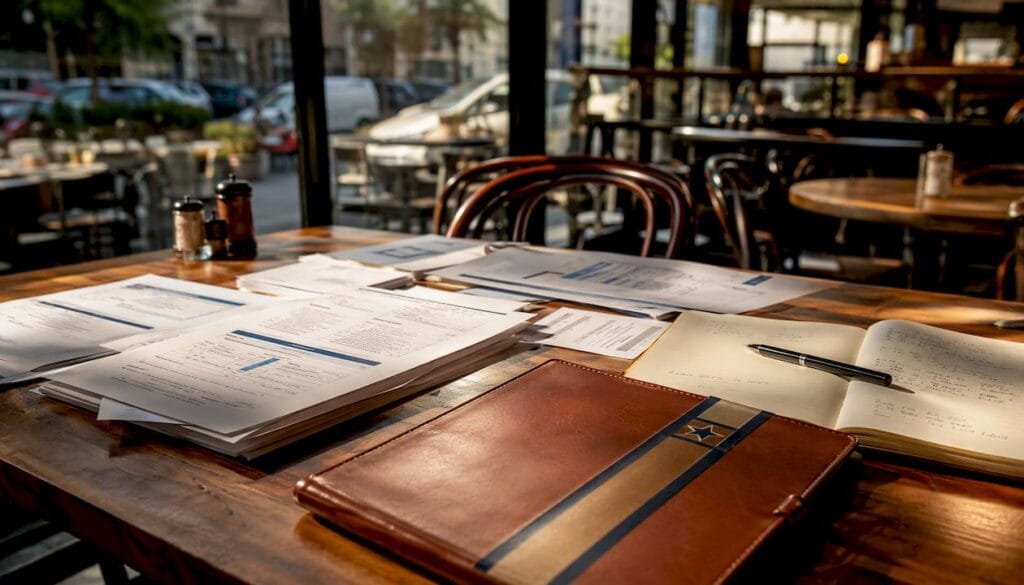 Israeli legal documents and tools on office desk
