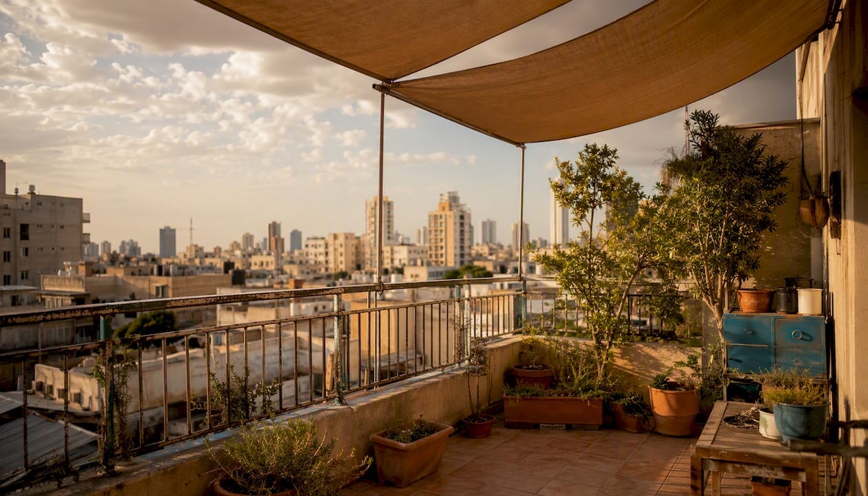 Apartment balcony and terrace space exterior
