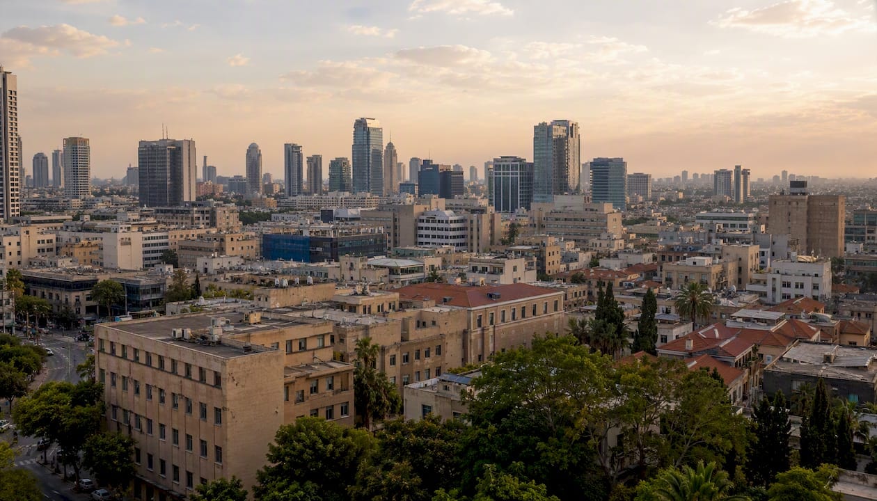 Tel Aviv municipal and commercial building skyline