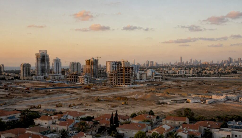 Aerial view of Sde Dov redevelopment area