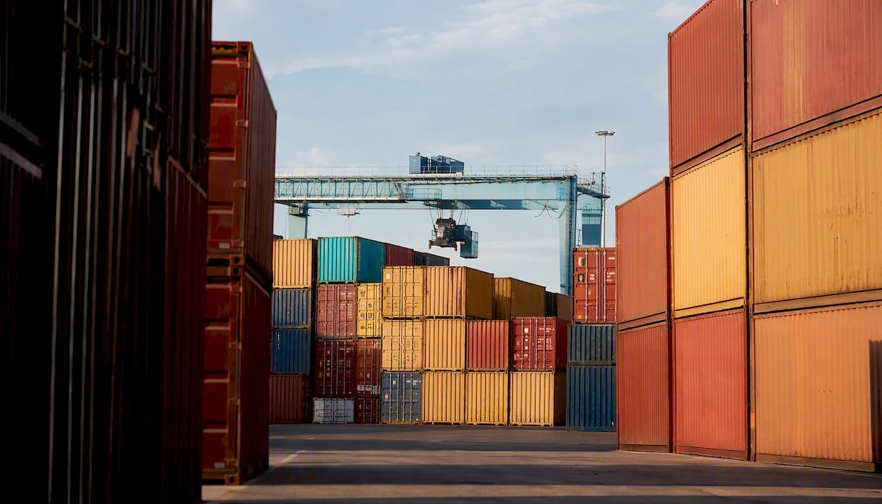 Containers at Ashdod Port customs area