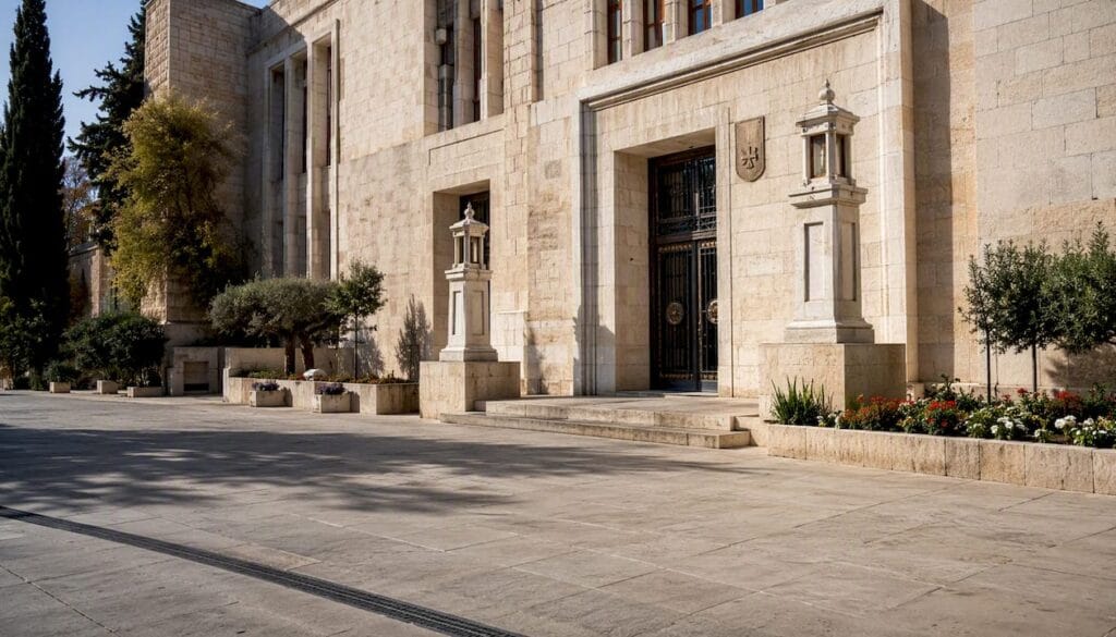 Ministry of Justice building exterior in Jerusalem