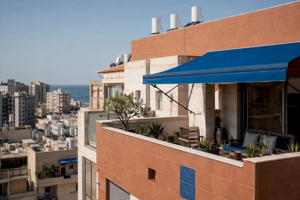 Israeli apartment rooftop in Netanya