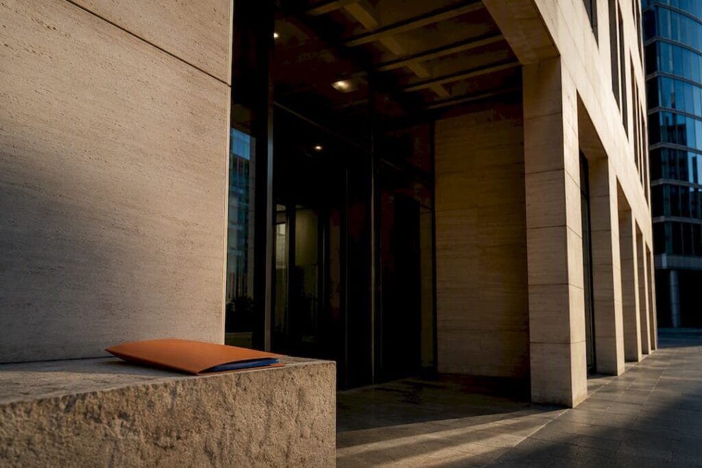 Israeli commercial bank entrance in Tel Aviv