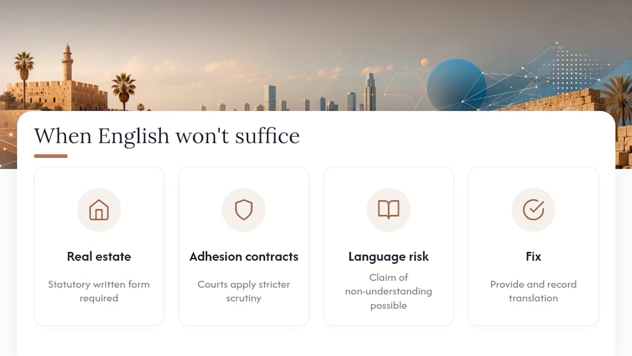 When does English wording alone not save a contract? — overview diagram