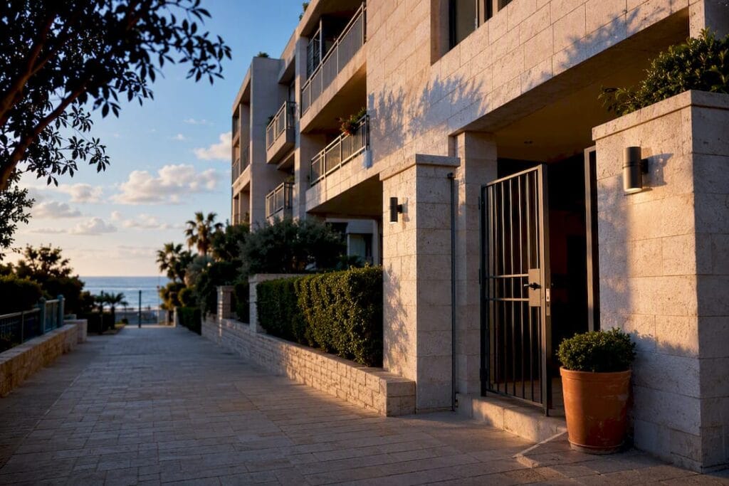 Israeli residential property entrance exterior