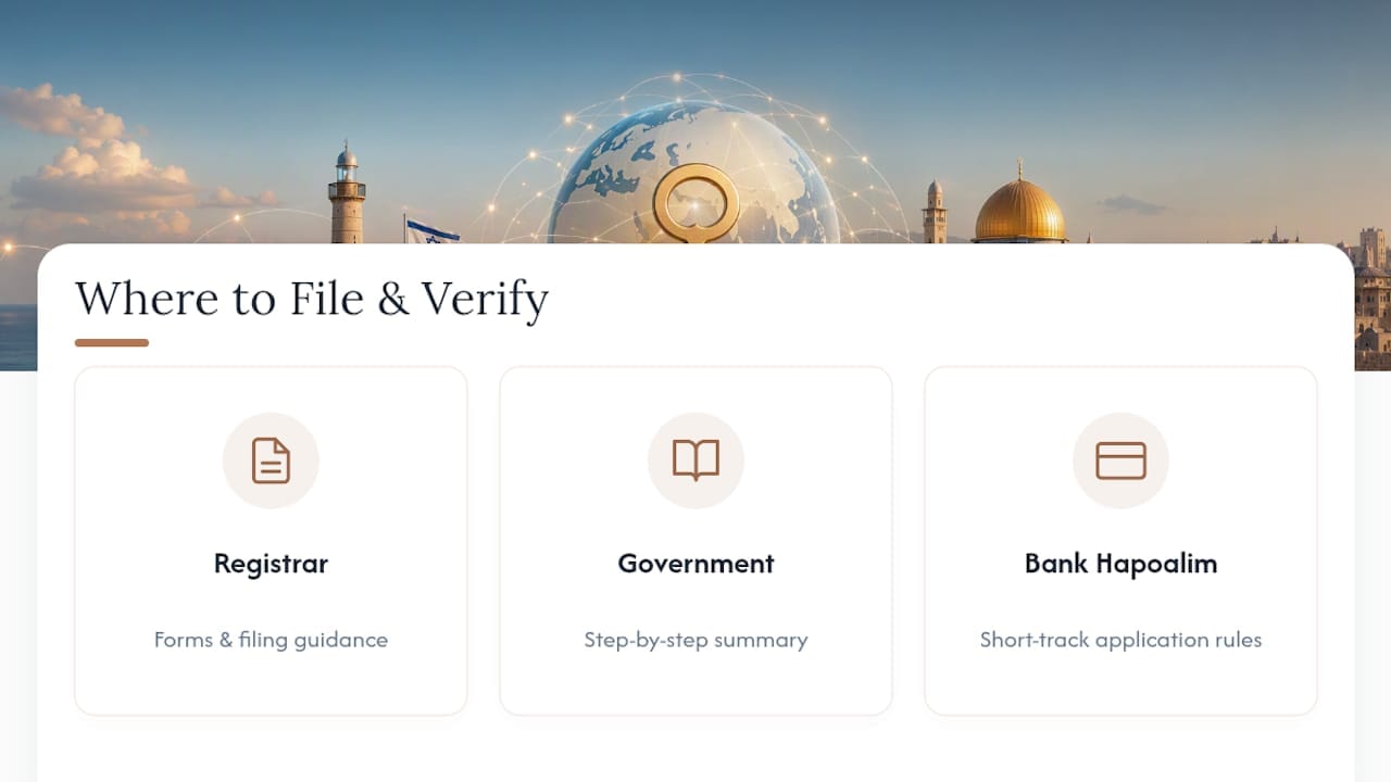 Where to File and Verify Documents — overview diagram
