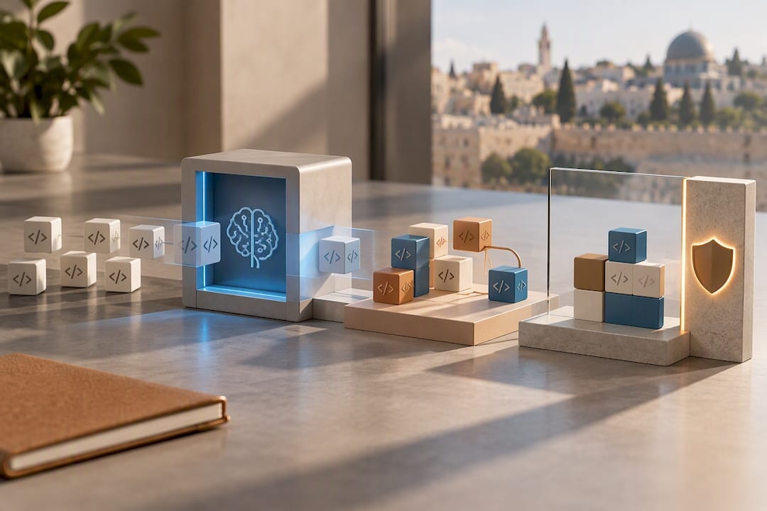 Illustration of AI output and human creative edits