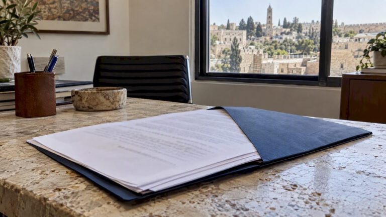 Arbitration agreement in a Jerusalem office